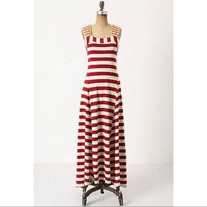 Anthropologie stripe maxi dress